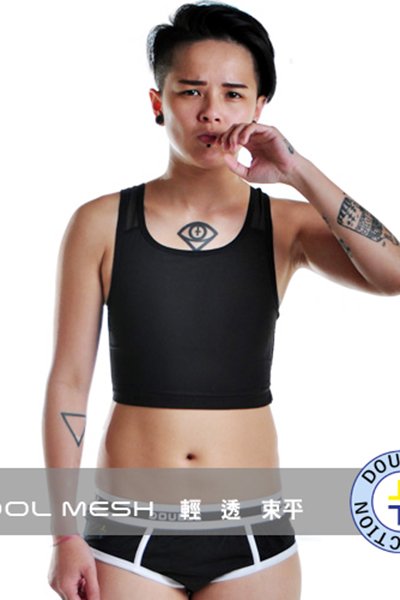 COOL MESH 全網無感束平系列 (排扣/黑色)