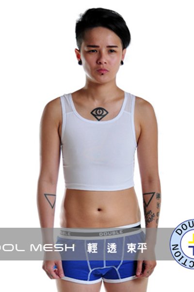 COOL MESH 全網無感束平系列 (排扣/白色)
